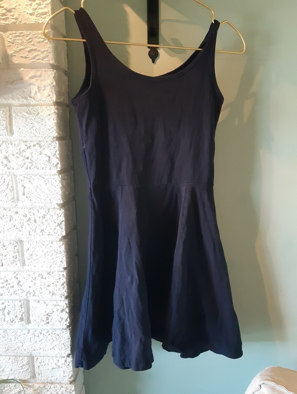 Classic Girl's Navy Scoop Neck Fit-and-Flare Dress